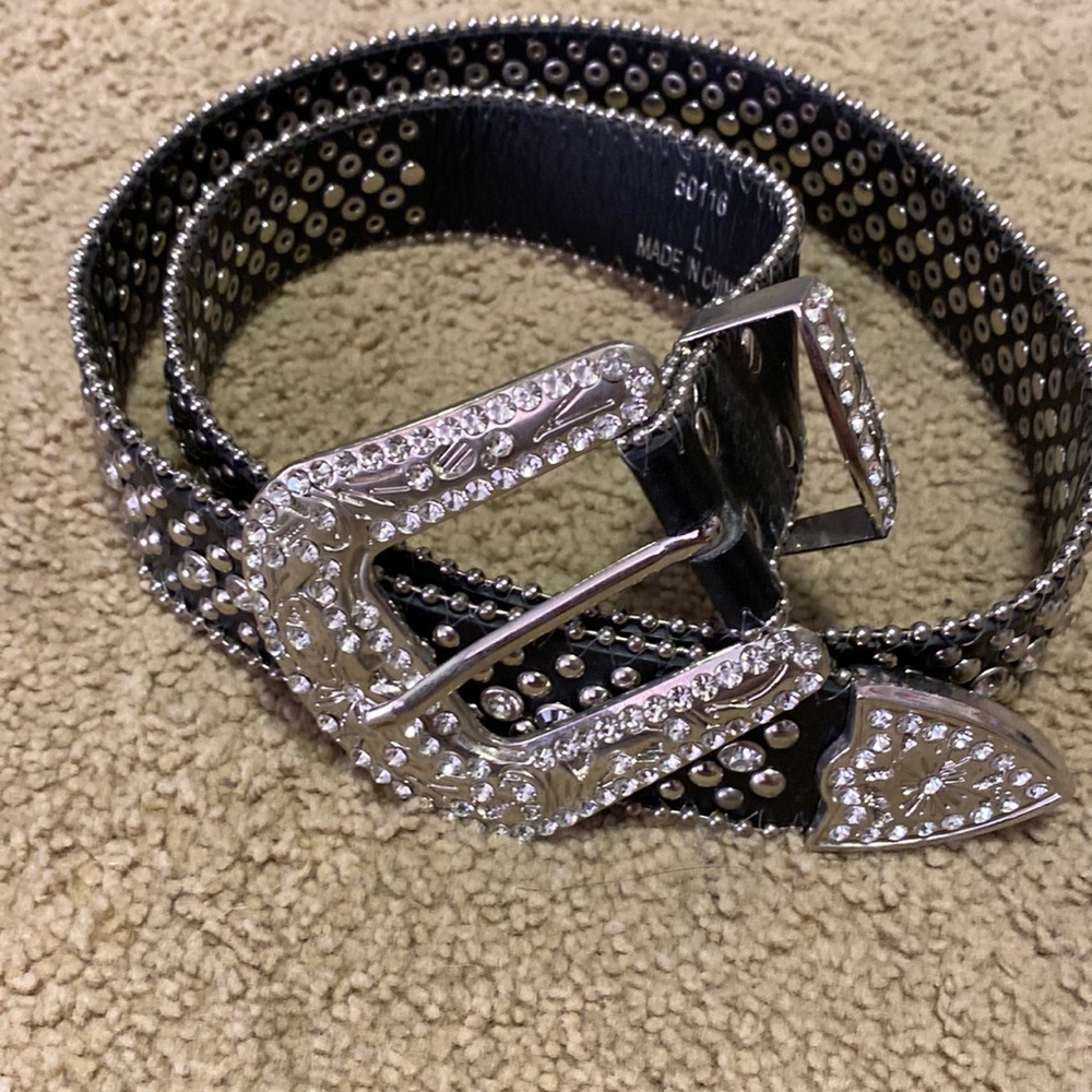 Western Rhine Stone like B.B Simon Belt